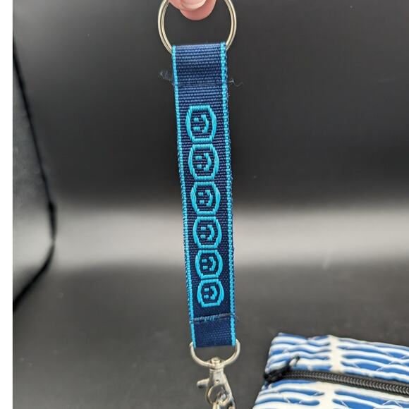 Scout Pouch Only Quilted blue white Polyester Water Resistant zipper pouch Snaps - Picture 8 of 8